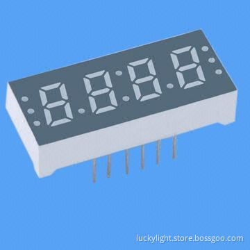 0.3-inch Four-digit Seven Segment LED Display, Yellow Green
